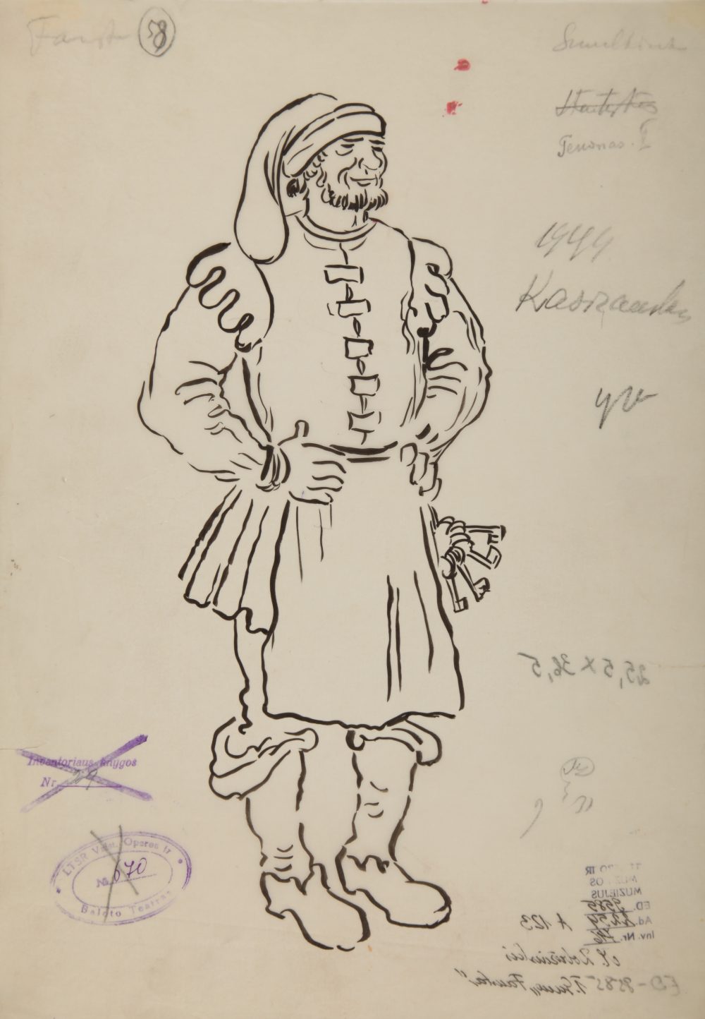 opera „Tanhoizeris“, Mstislavas Dobužinskis, Kostiumo eskizas