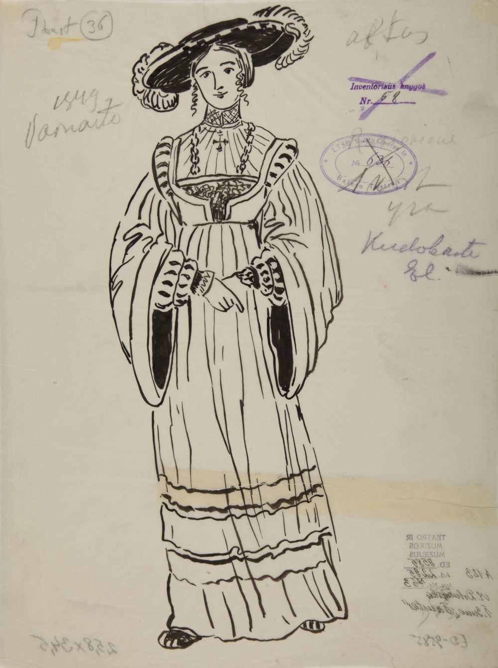 opera „Tanhoizeris“, Mstislavas Dobužinskis, Kostiumo eskizas