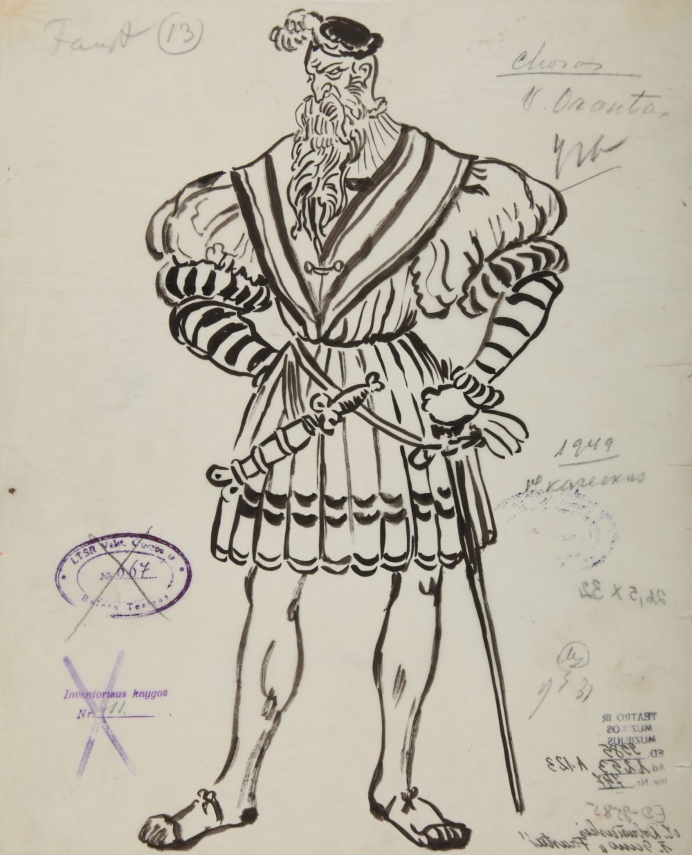 opera „Tanhoizeris“, Mstislavas Dobužinskis, Kostiumo eskizas