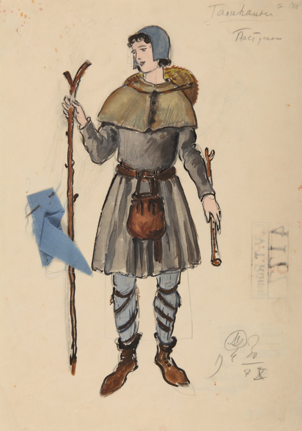Opera „Tanhoizeris“, Mstislavas Dobužinskis, kostiumo eskizas