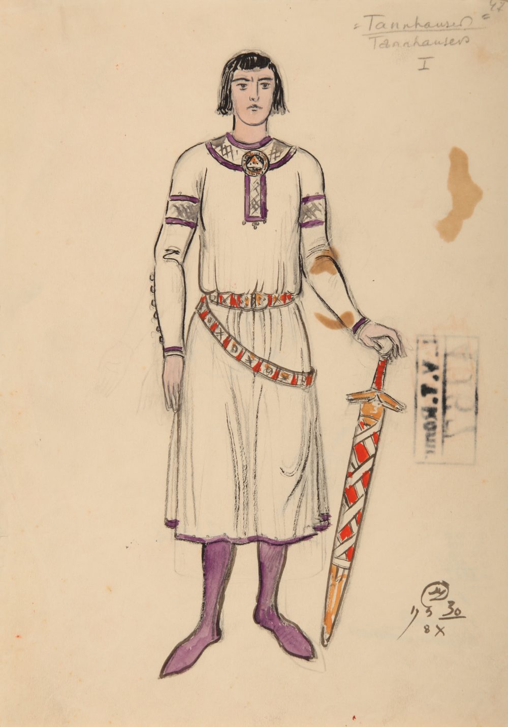 Opera „Tanhoizeris“, Mstislavas Dobužinskis, kostiumo eskizas