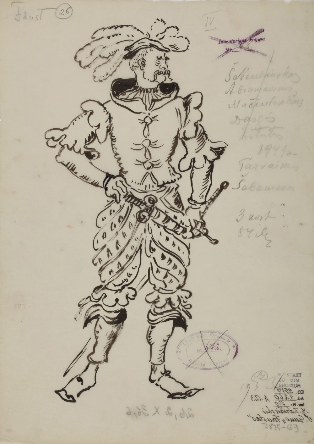 opera „Tanhoizeris“, Mstislavas Dobužinskis, Kostiumo eskizas