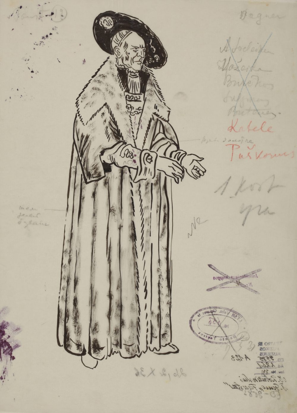 opera „Tanhoizeris“, Mstislavas Dobužinskis, Kostiumo eskizas